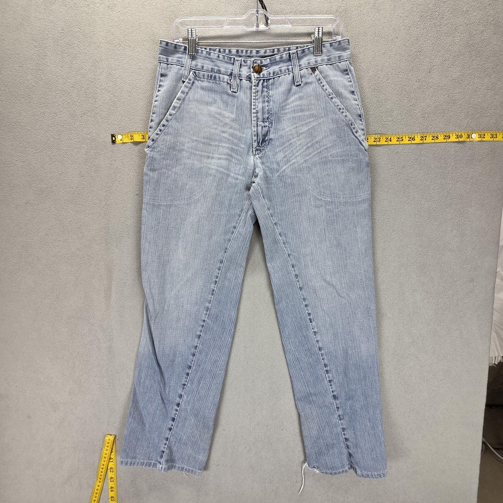 Vintage Levis Engineered Jeans Mens Blue Twisted Light Wash Zip Fly Fits 31x29